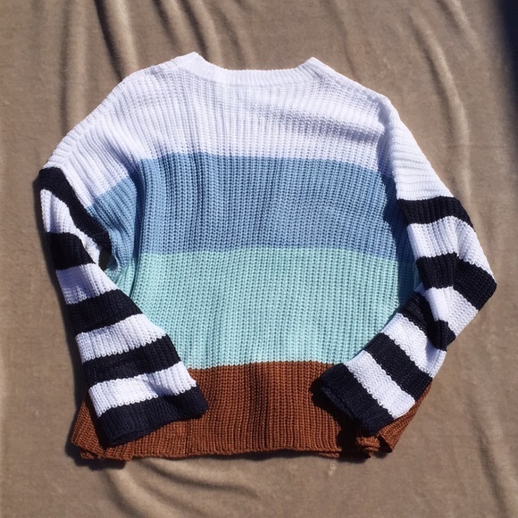 Colorblock Acrylic Sweater, Size Small - Picture 8 of 8